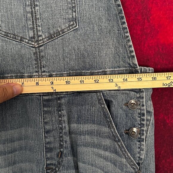 WOMENS LOVE CULTURE JEANS OVERALLS, LIGHT BLUE DENIM, DISTRESSED, MEDIUM SIZE - Picture 9 of 15